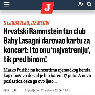 RAMMSTEIN CROATIA U MEDIJIMA